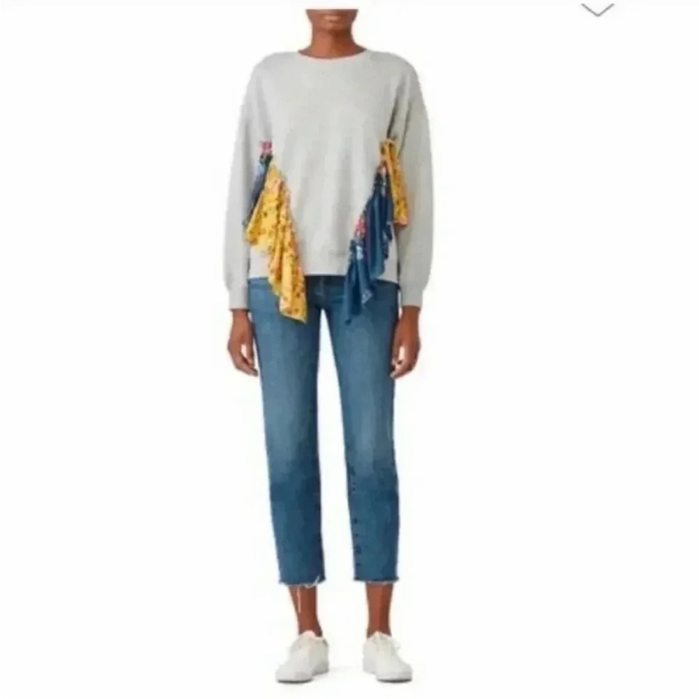 Free People Gray Sweater with Floral Accents - Picture 6 of 6